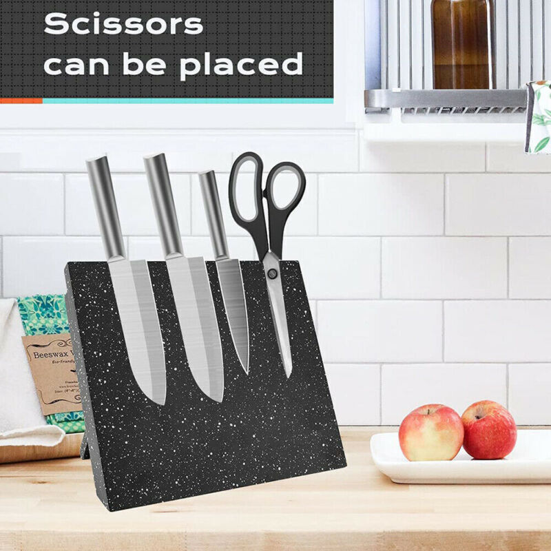 Magnetic Knife Holder Knife Block Rack Kitchen Organisation Cutlery Set Storage
